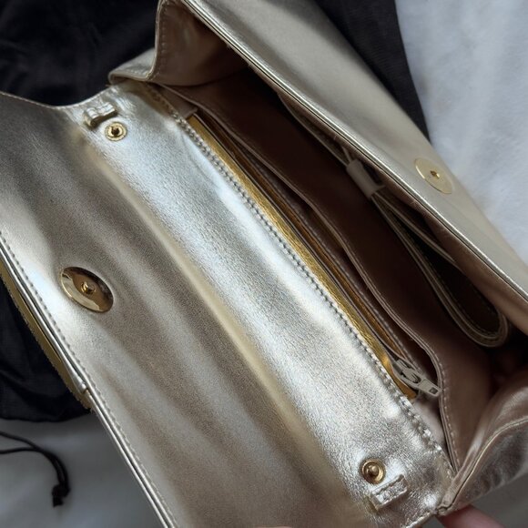 Rodo Metallic Gold Clutch - Picture 3 of 3